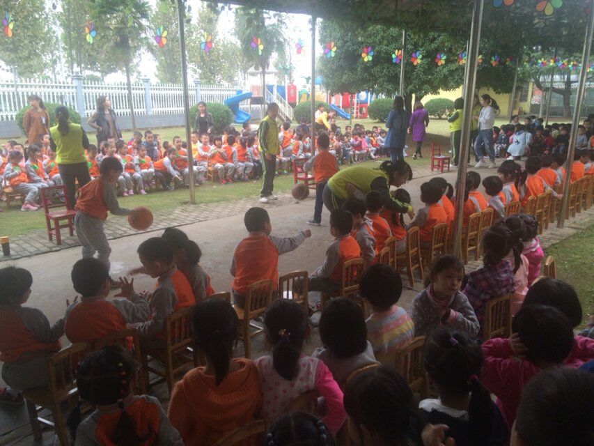 老师在给我打气加油